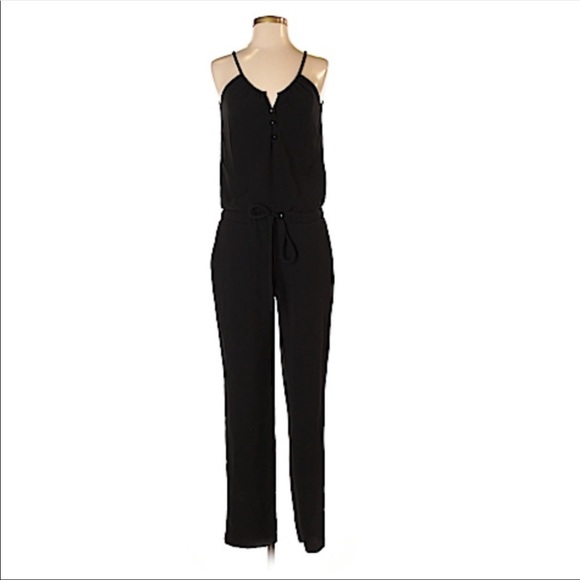 ANTHROPOLOGIE Drew Black halter jumpsuit - Picture 1 of 3